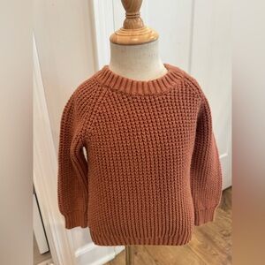 Jamie Kay Rust Chunky Knit Sweater Toddler Size 3Y